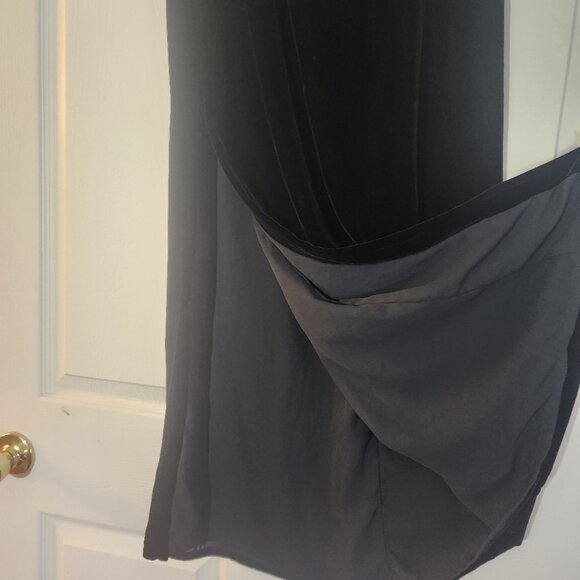 PATRICIA MOSS women's skirt. Vintage. Maxi Black velvet Rayon/Silk size 12 KOREA - Picture 3 of 11